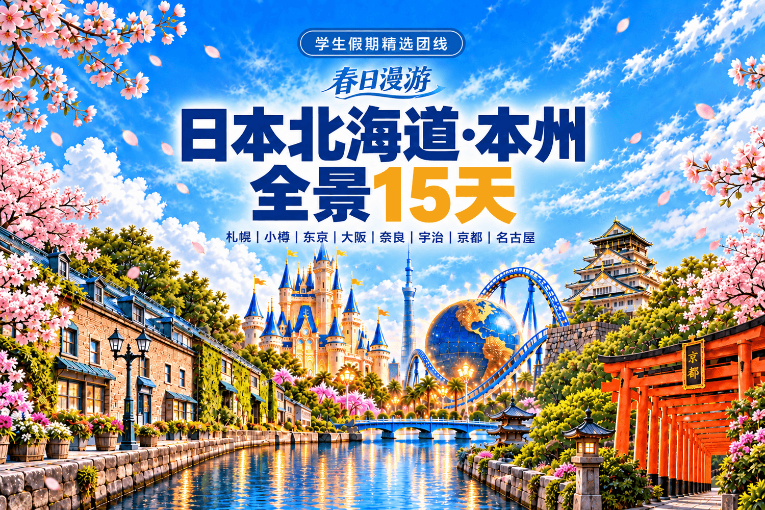 日本北海道本州15日游
